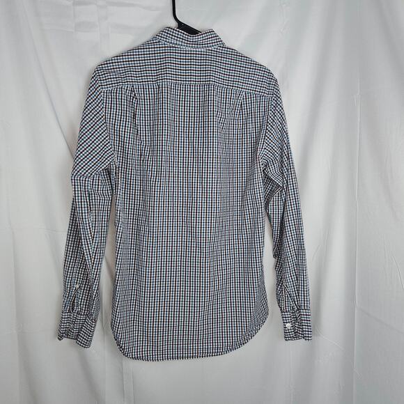J. Crew Men's Small Gingham Plaid Long Sleeve Button-Up Shirt Work Career - Picture 2 of 8
